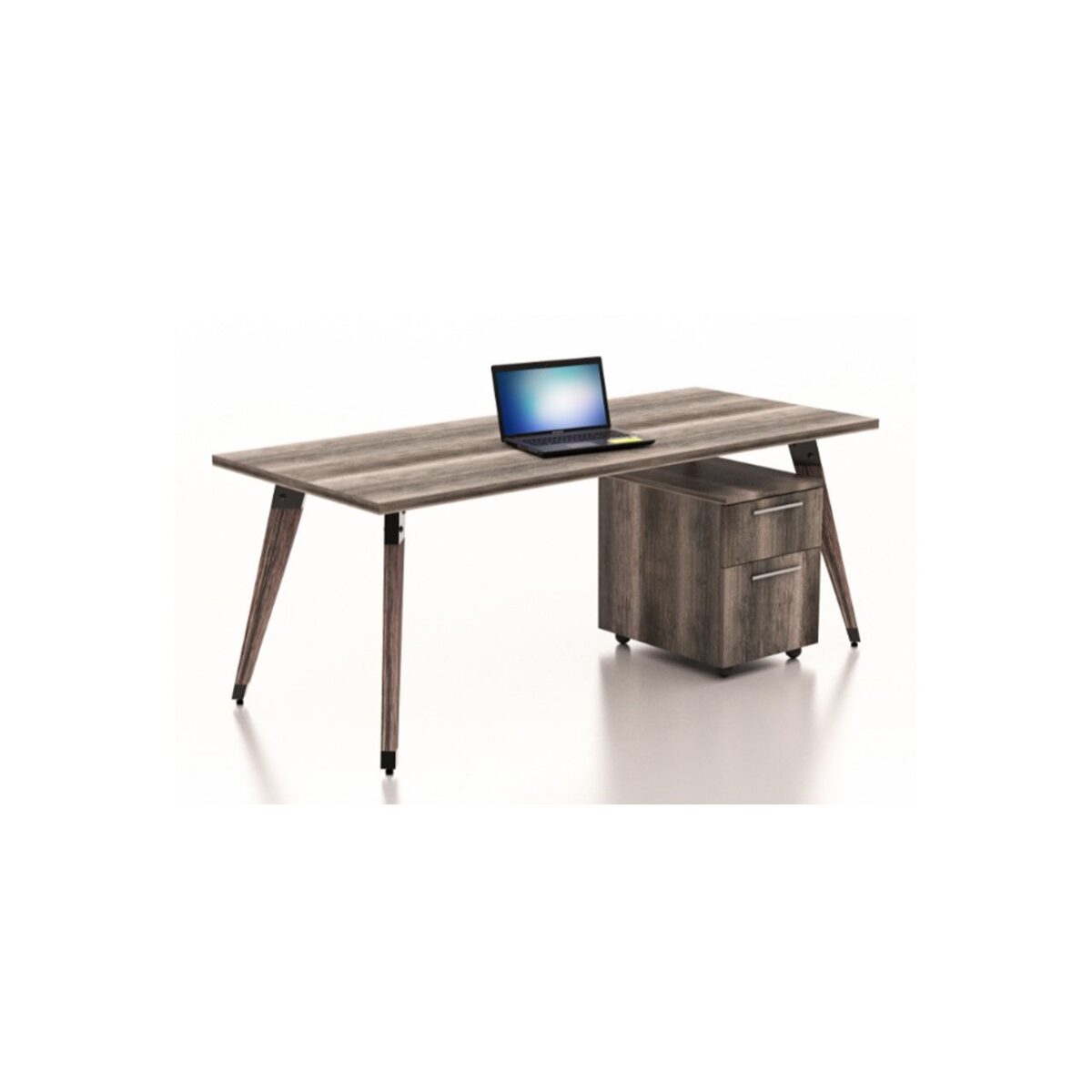 Arrow Managers Desk with mobile Pedestal (Melamine – 32mm) - Image 1