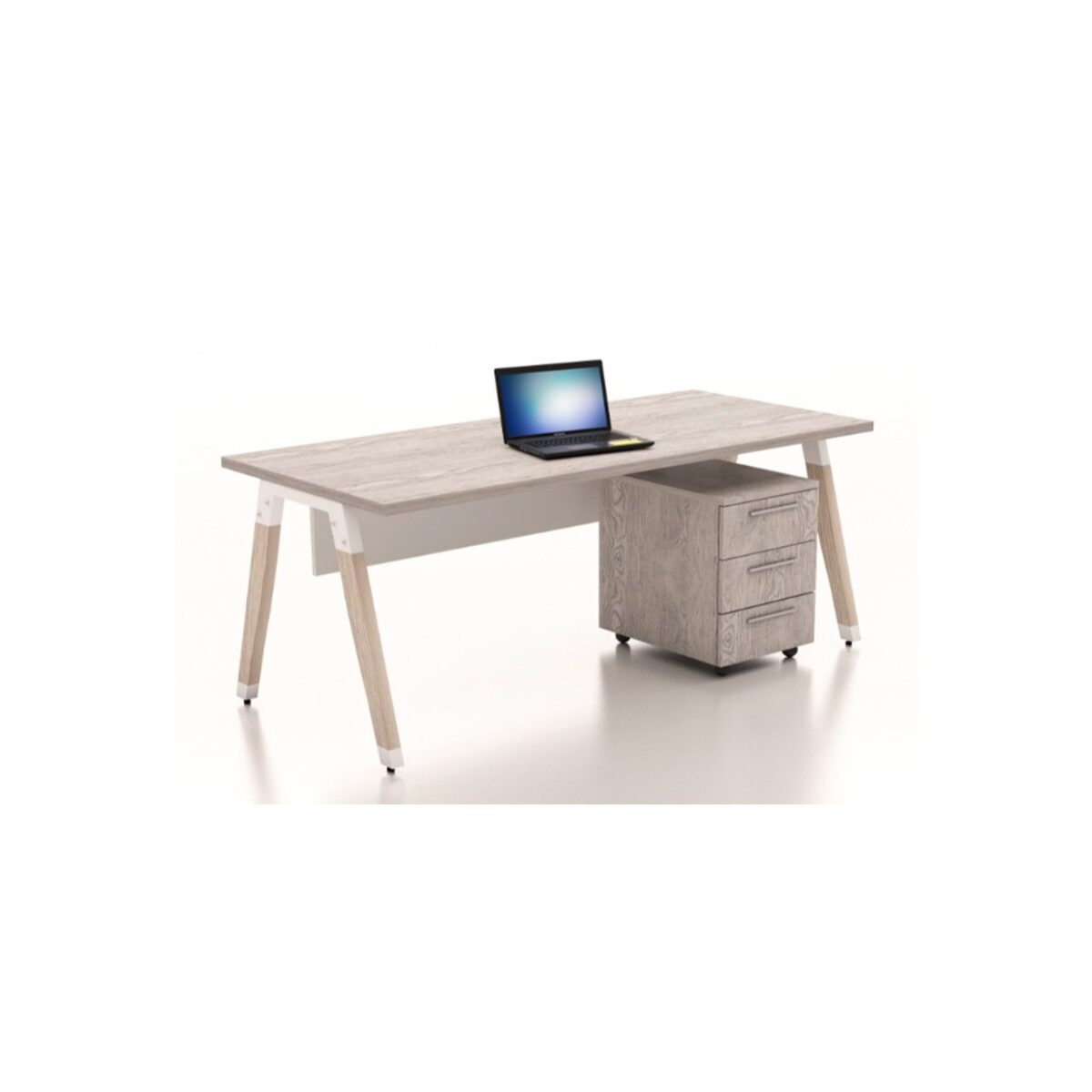Arrow Managers Desk with mobile Pedestal (Melamine – 32mm) - Image 2