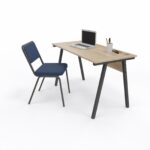 A-FRAME DESK 1200 x 750 x 722 MONDEGO ELM & WHITE - Image 2