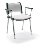 ISO Smart 4 Legged Chair Upholstered with Arm Rest