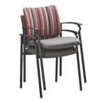 Pinko 4 Legged Stackable Chair with arms - Image 4
