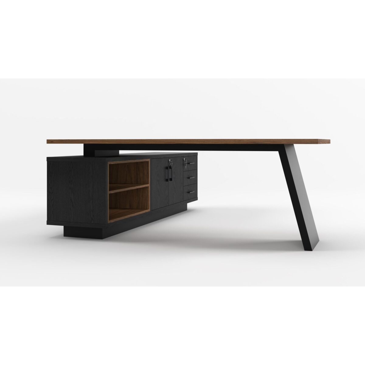 Neo L-Combination Desk with Pedenza (Melamine) - Image 2
