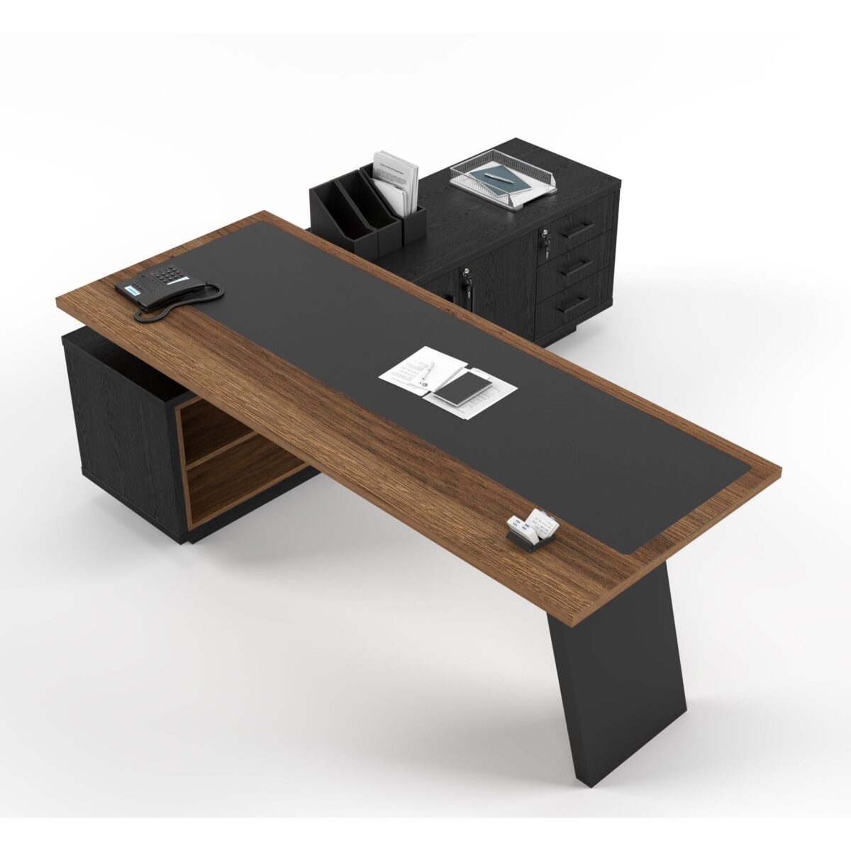 Neo L-Combination Desk with Pedenza (Melamine) - Image 3