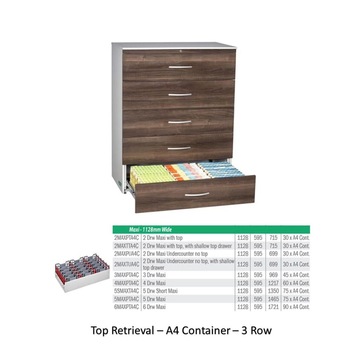 Top Retrieval Cabinet – A4 Container Filing - Image 3