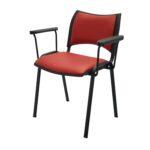 ISO Smart 4 Legged Chair Upholstered with Arm Rest - Image 2