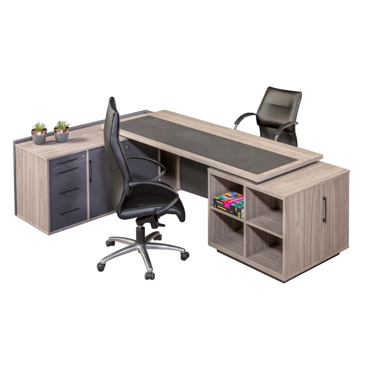 Nova L-Combination Desk with Pedenza (Melamine) - Image 1